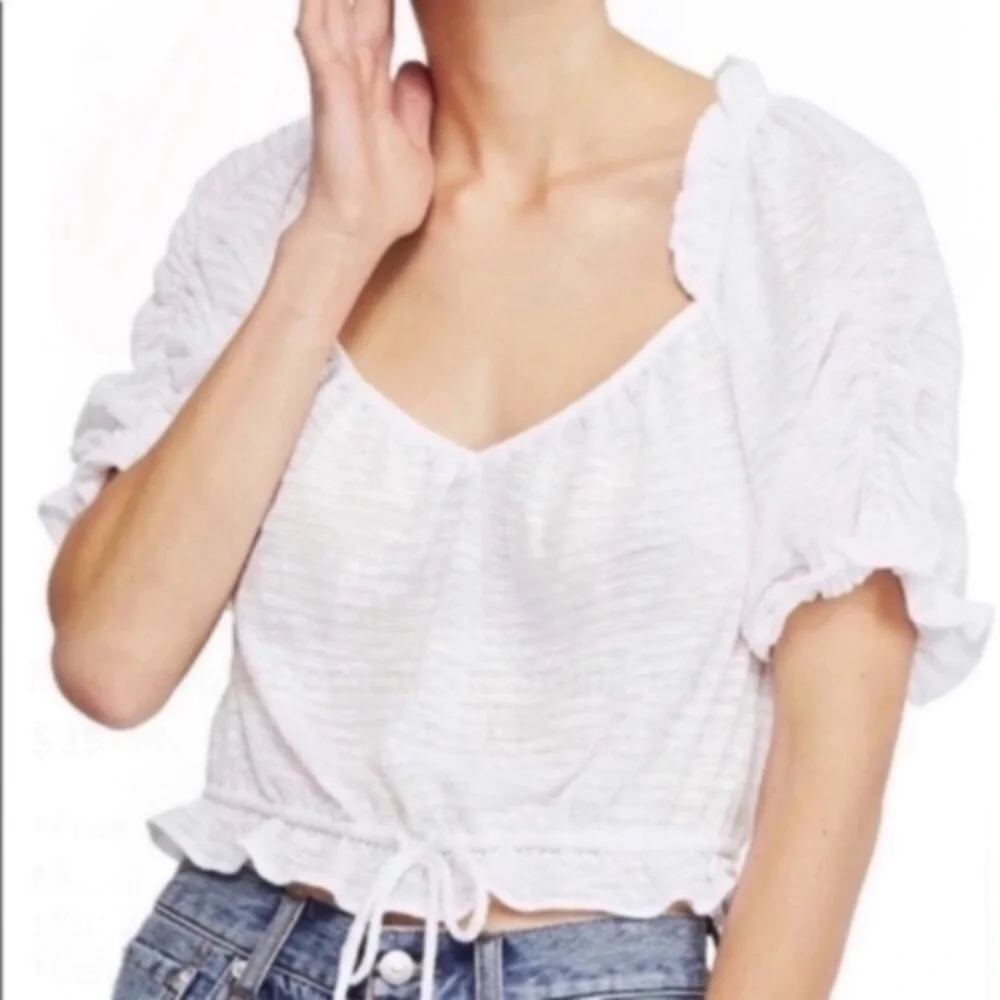 Free People Dorothy Tie String Blouse